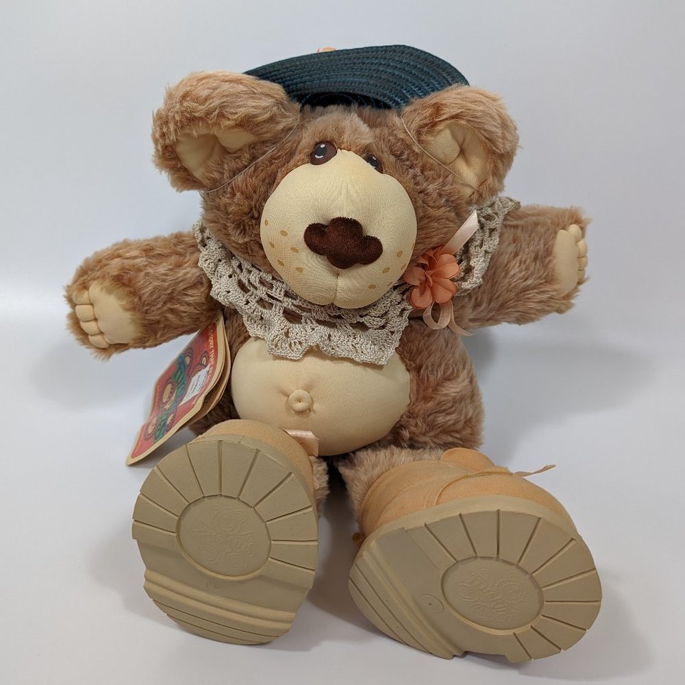 Vintage 1983 Hattie Furskins Bear with Original Tags Xavier Roberts Plush Doll